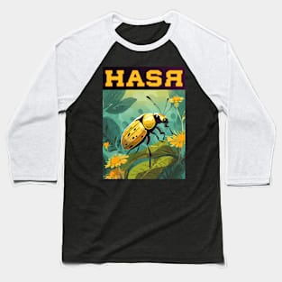 Yellow Tansy Beetle (Design 1) Baseball T-Shirt